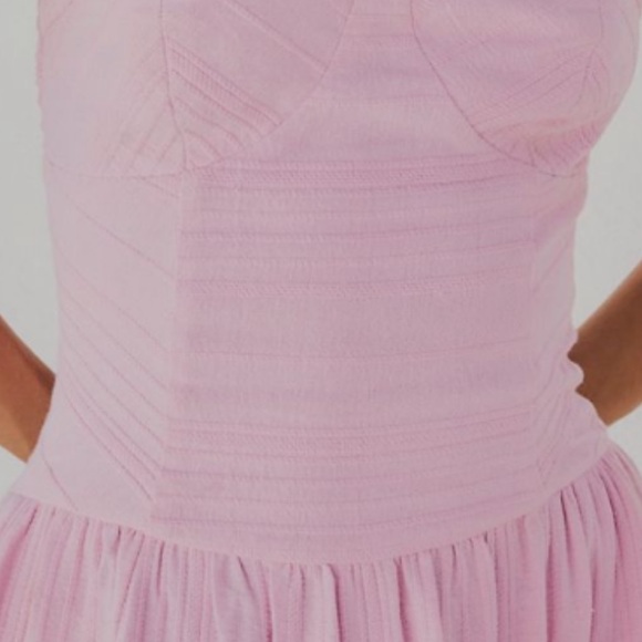 FREE PEOPLE MARBELLA SLEEVELESS MIDI DRESS ROMANCE PINK  LARGE - Picture 3 of 11